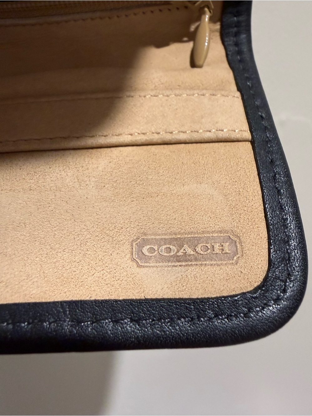 Vintage Coach Black Leather Jewelry Case Organizer Travel Roll Pouch Flap Wallet - Picture 4 of 6